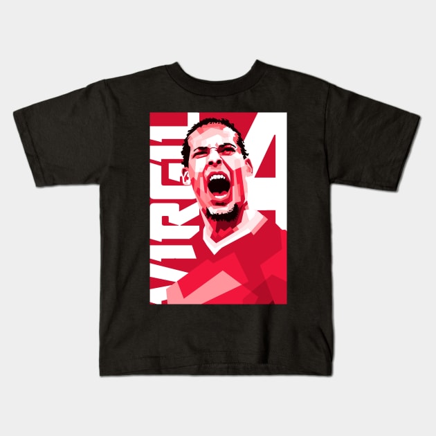 Virgil van dijk Kids T-Shirt by Danwpap2